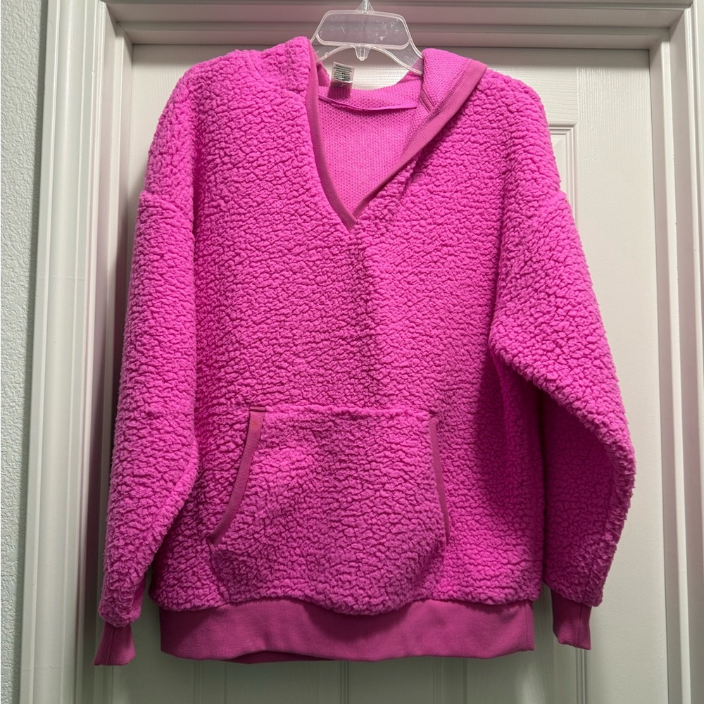 PINK Victoria's Secret Fuchsia Textured Hoodie